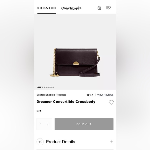 Coach Dreamer Convertible Crossbody Clutch, NWT - Picture 12 of 12